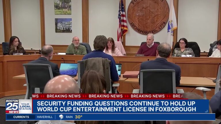 Security funding questions hold up World Cup entertainment license in Foxboro