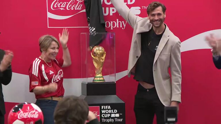 ‘Coolest thing ever’: Fans take photos with FIFA World Cup 2026 trophy at Boston College