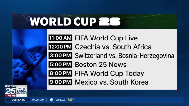 2026 FIFA World Cup: Watch 3 matches on Boston 25 today, Team USA prepares to play on Friday
