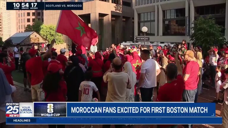 Moroccan fans rallying at North Shore watch party for huge World Cup match at Boston Stadium